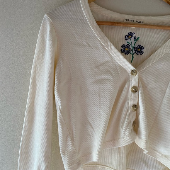 Urban Outfitters Flower Embroidery Cardigan - Picture 3 of 7